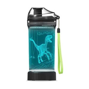 Botella de agua de dinosaurio iluminada con luz nocturna_1