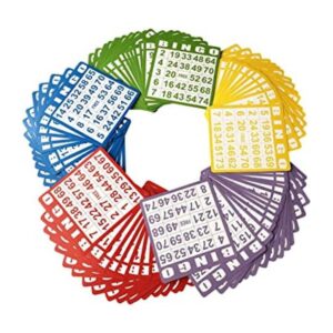 Yuanhe Tarjetas de juego de papel de bingo 100 tarjetas de_1
