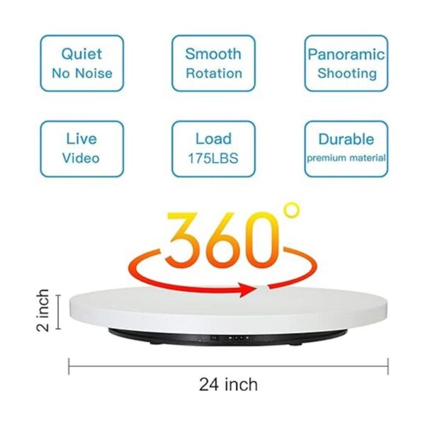 Yuanj Tocadiscos motorizados giratorio eléctrico de 360