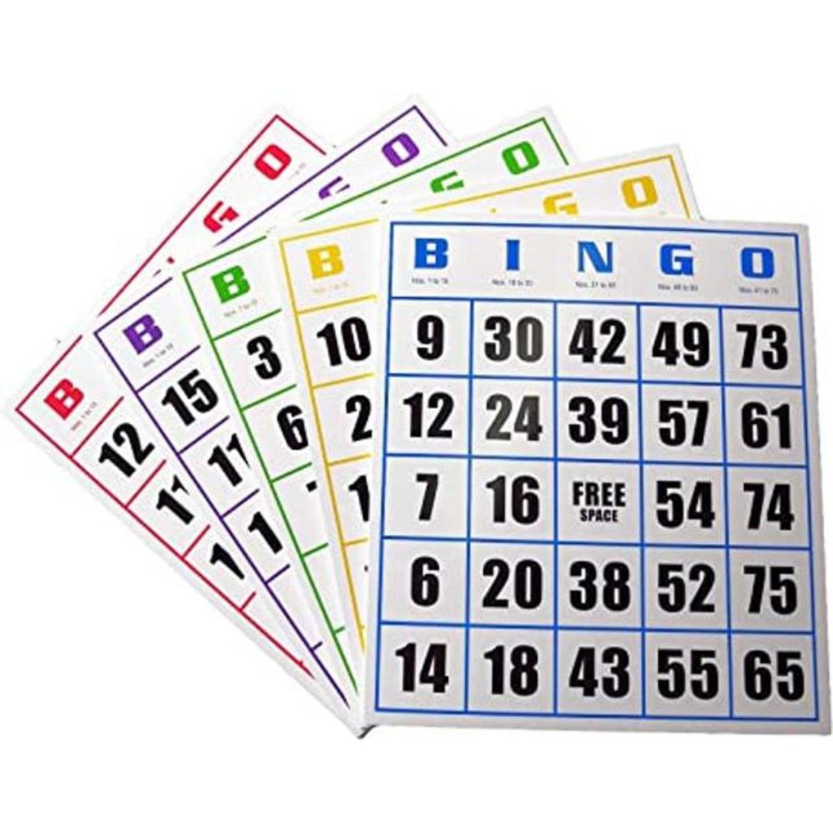 Yuanhe Easy Read Jumbo Tarjetas de juego de papel de