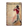 Yuantao Baseball Life Lessons Never Give Up Letrero de_1