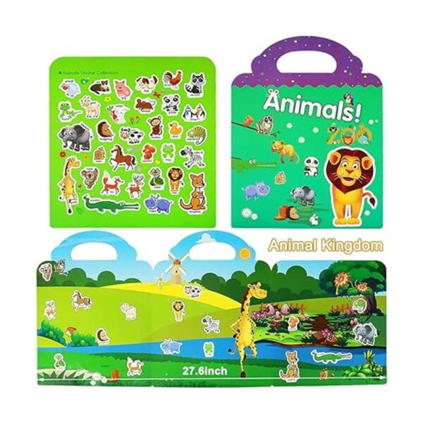 Libros de calcomanías reutilizables para niños 2 juegos