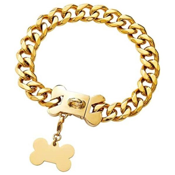 Collar de cadena de perro de acero inoxidable fuerte de_1
