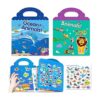 Libros de calcomanías reutilizables para niños 2 juegos