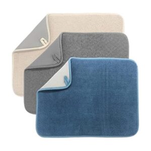 Paquete de 3 alfombrillas para secar platos de microfibra_1