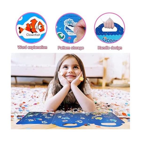Libros de calcomanías reutilizables para niños 2 juegos