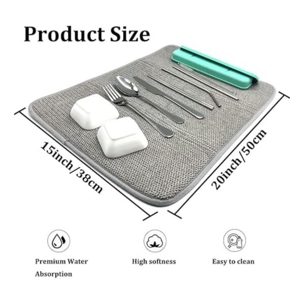 Paquete de 3 alfombrillas para secar platos de microfibra_2
