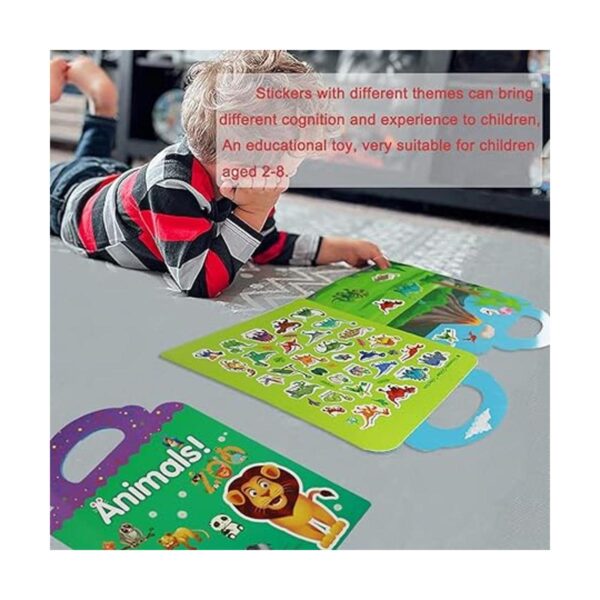 Libros de calcomanías reutilizables para niños 2 juegos