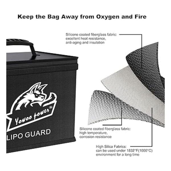 Yowoo Lipo Bolsa de seguridad ignífuga a prueba de_5