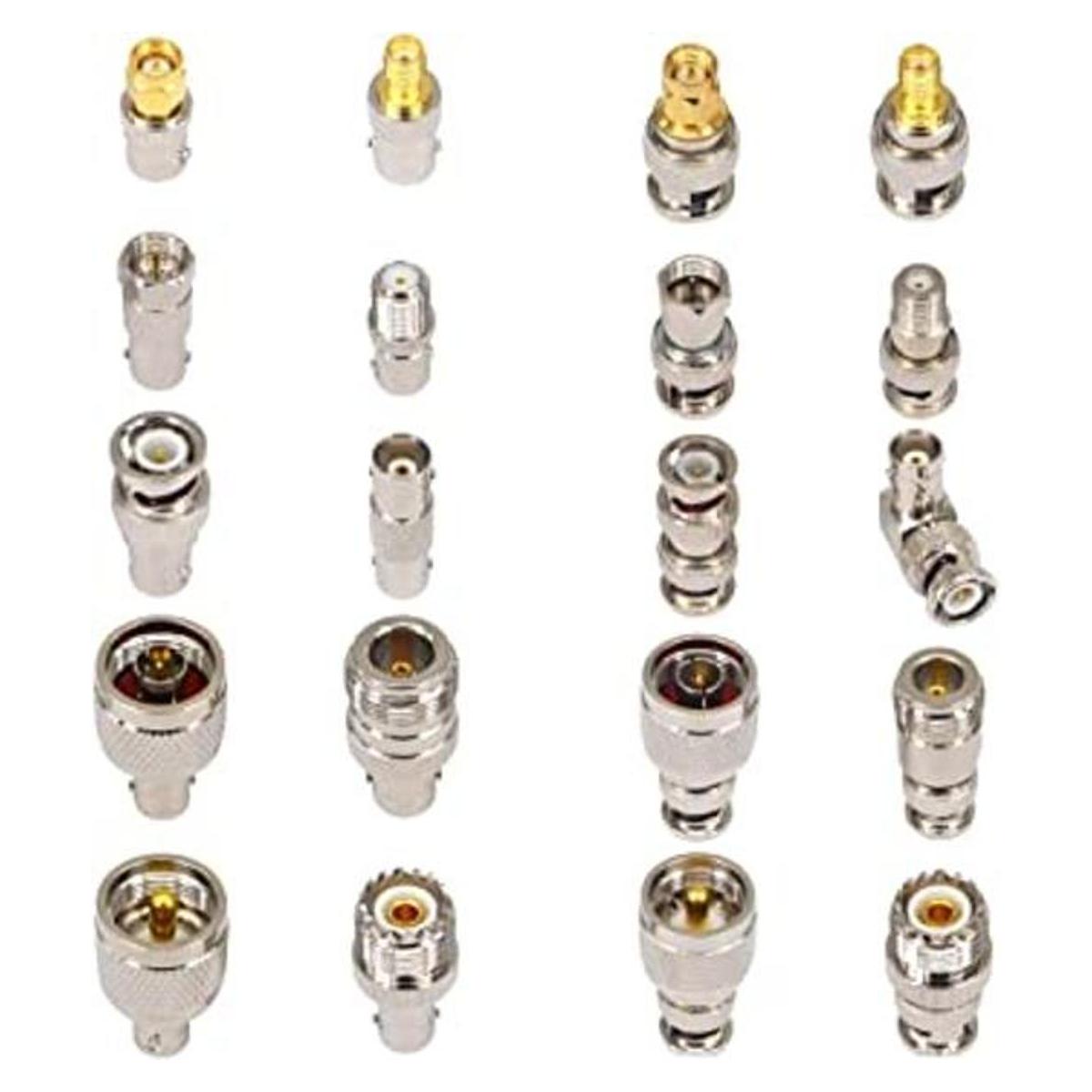 YOTENKO 20 piezas BNC adaptador Kit estándar BNC macho a