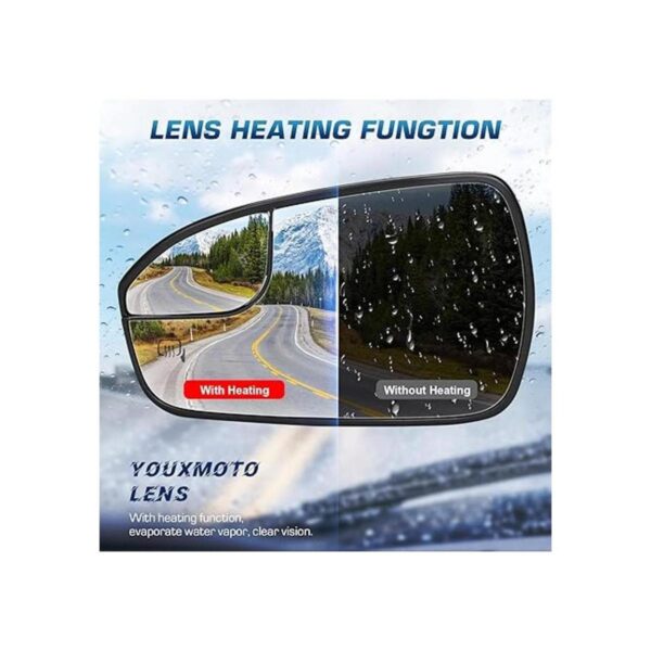 Youxmoto Driver Left Side Heated Mirror Glass Replacement