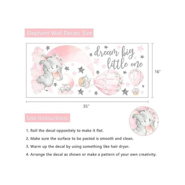 Yovkky Calcomanías de pared para niñas con diseño de