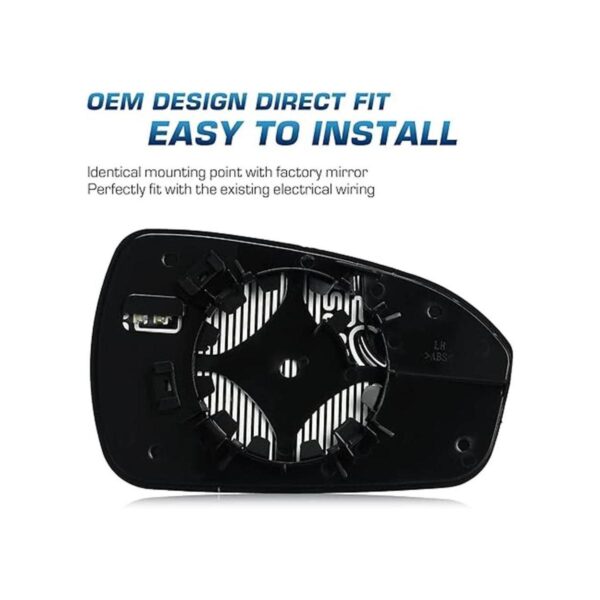 Youxmoto Driver Left Side Heated Mirror Glass Replacement