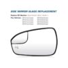 Youxmoto Driver Left Side Heated Mirror Glass Replacement