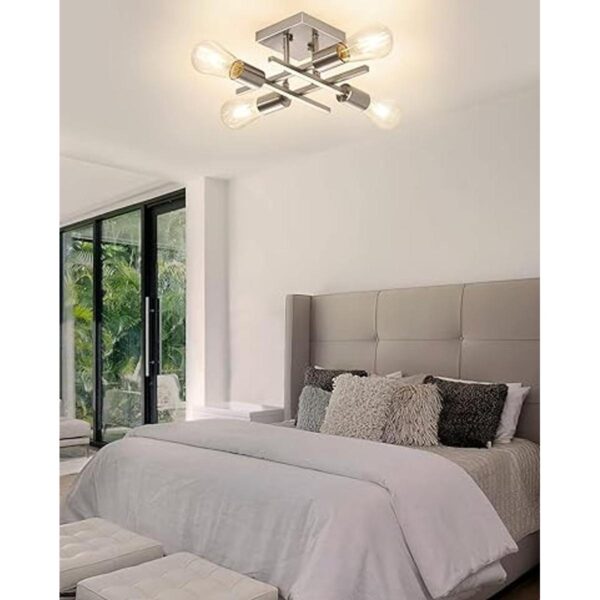 Lámpara de techo semiempotrada de 4 luces moderna lámpara_3