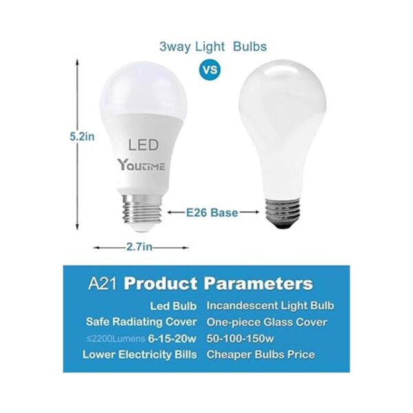Bombillas LED blancas suaves de 3 vías de 50 100 150 W_2