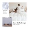 SimpleOpulence Falda de cama 100 lino belga con