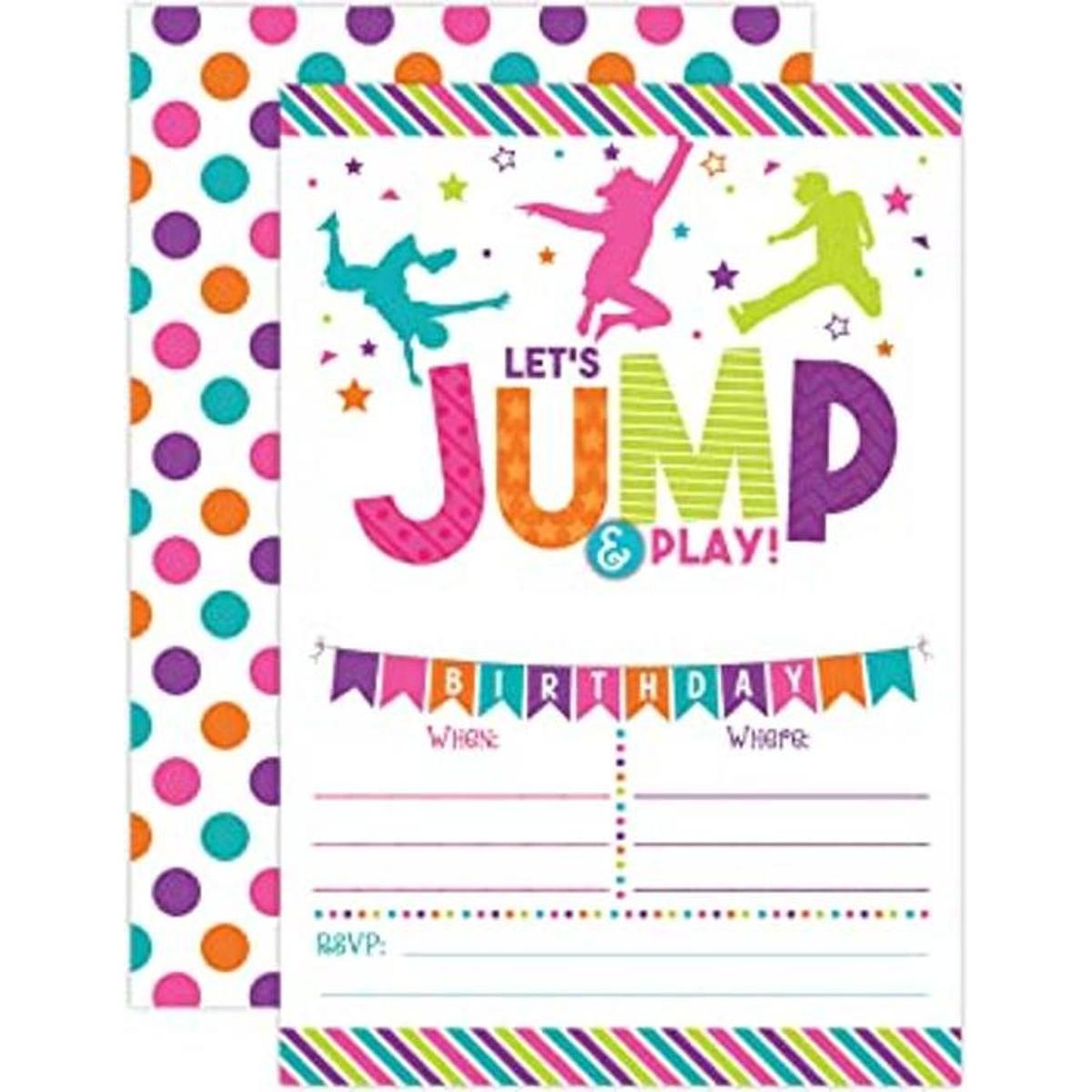 Bounce House Invitación de cumpleaños Cama elástica para