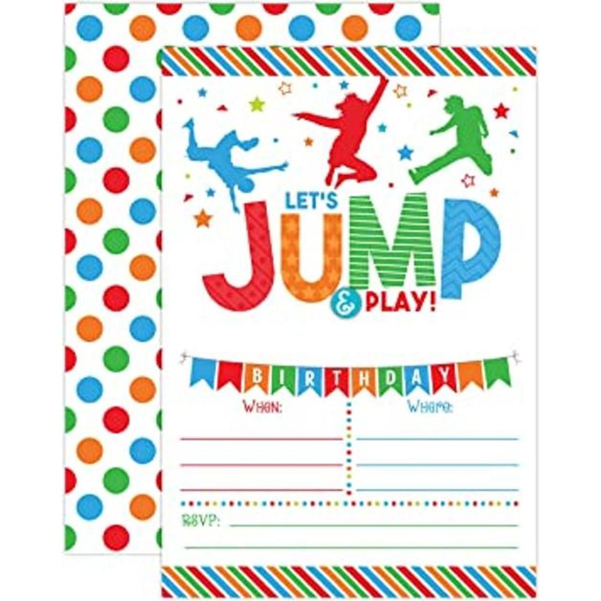 Invitación de cumpleaños de casa de rebote para niño
