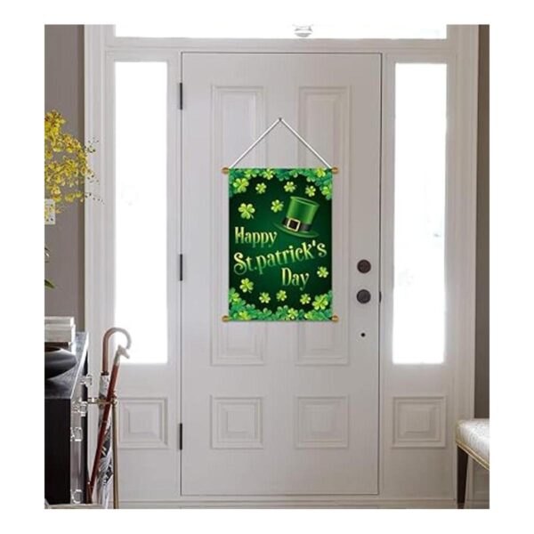 Decoración para puerta del día de San Patricio trébol_2