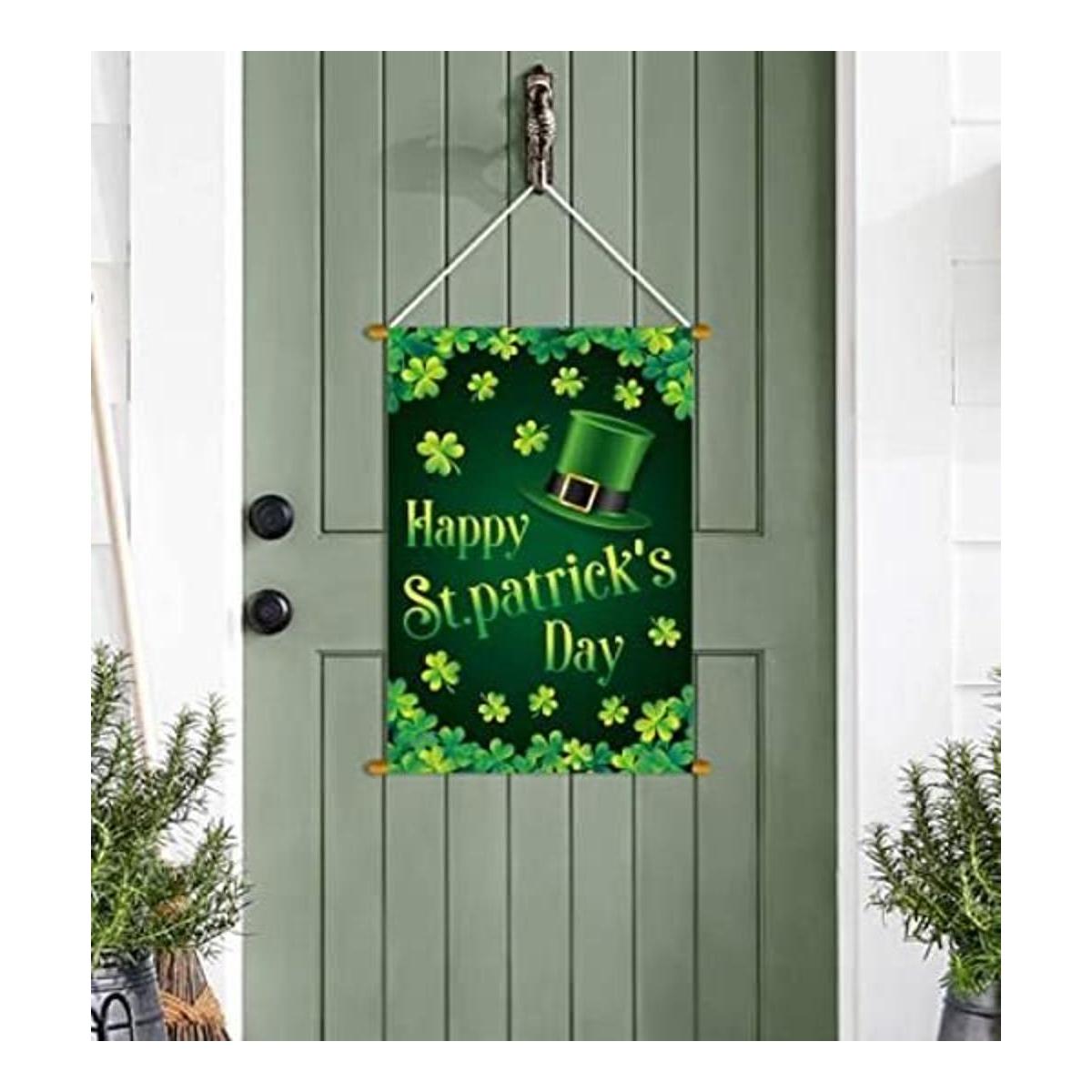 Decoración para puerta del día de San Patricio trébol