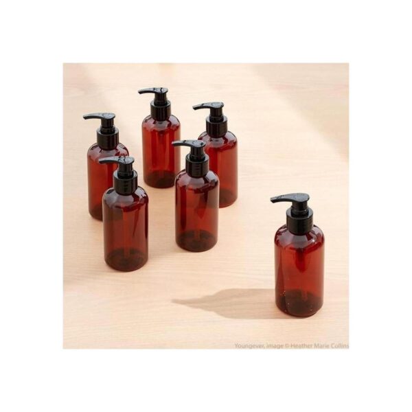 Youngever 5 botellas de plástico ámbar para bomba de 16_2