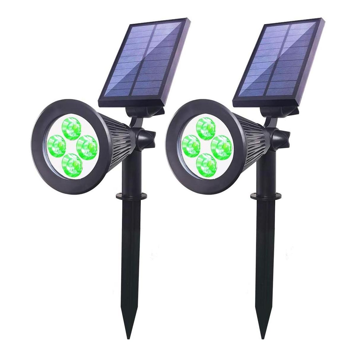 Clordeal Foco solar verde luces LED inalámbricas 2 en 1
