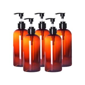 Youngever 5 botellas de plástico ámbar para bomba de 16_1