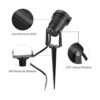 Youngine Lámparas LED para césped de 12 V para exteriores