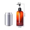 Youngever 5 botellas de plástico ámbar para bomba de 16_3