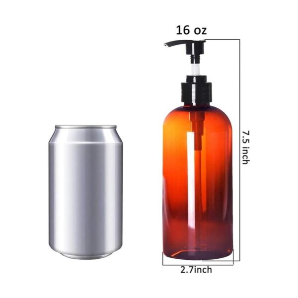 Youngever 5 botellas de plástico ámbar para bomba de 16_3