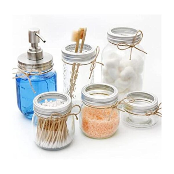 Youngever Paquete de 6 accesorios de baño de cristal_1