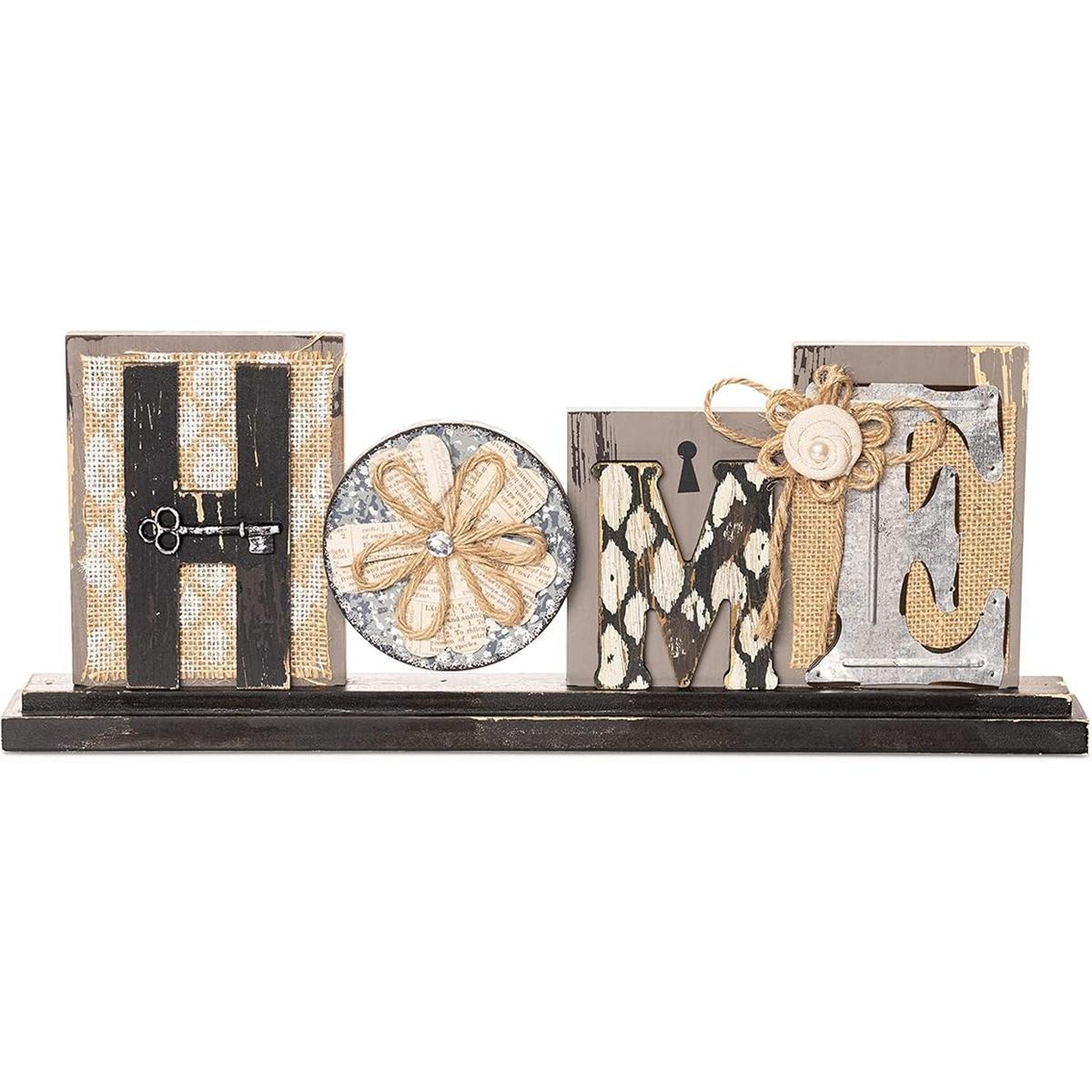 Youngs Inc. Letrero de mesa de bloque de madera