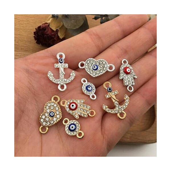 20 piezas de aleación mixta de esmalte de mal de ojo con