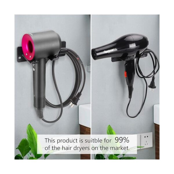 YOUGRIDDA Hair Dryer Holder Wall Mounted Rack Compatible