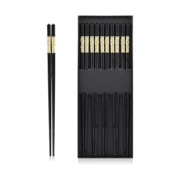 Youda Palillos reutilizables estilo chino japonés dragón_2