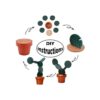 Juego de 6 posavasos de cactus divertidos para bebidas con_2