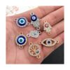 20 piezas de aleación mixta de esmalte de mal de ojo con