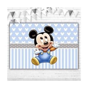 Telón de fondo de vinilo azul claro de Mickey Mouse para_1