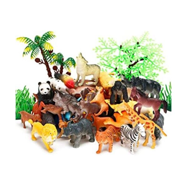 Juguetes de figuras de animales 52 piezas pequeñas mini_1