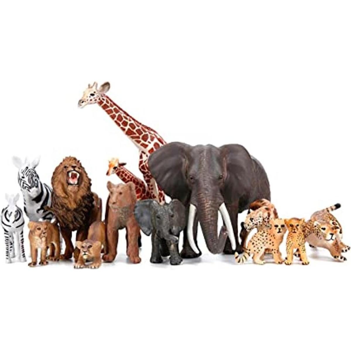 Figuras de animales del zoológico Safari 14 piezas