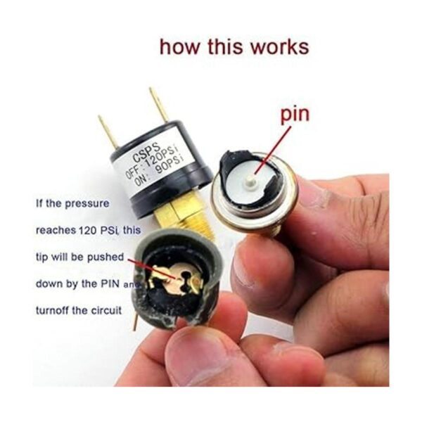Válvula de interruptor de control de presión de compresor