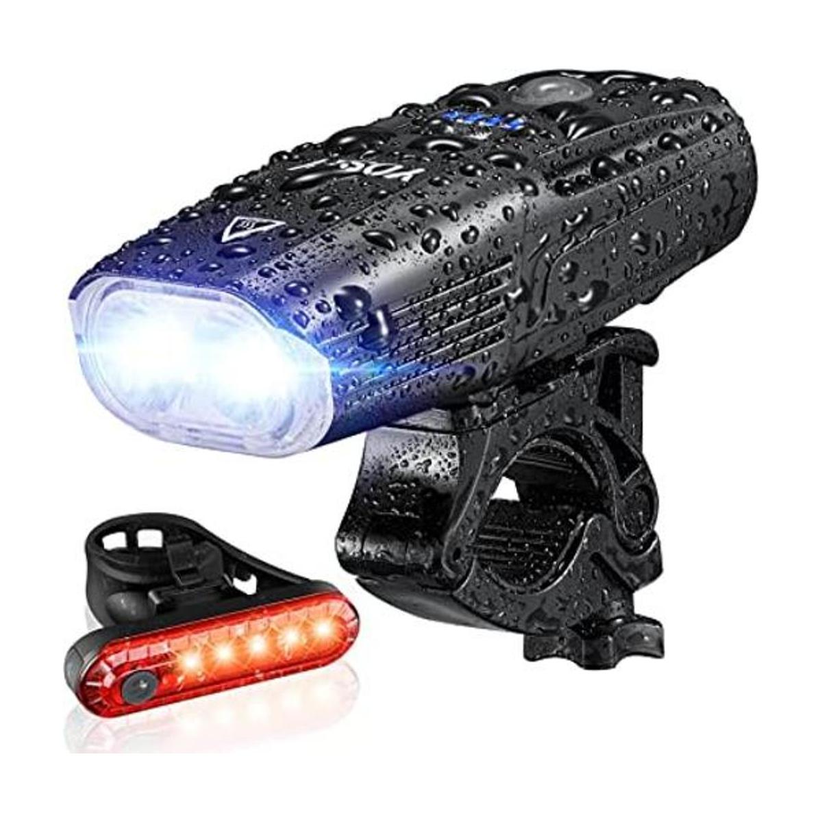 Yosky Juego de luces de bicicleta recargables USB 1000