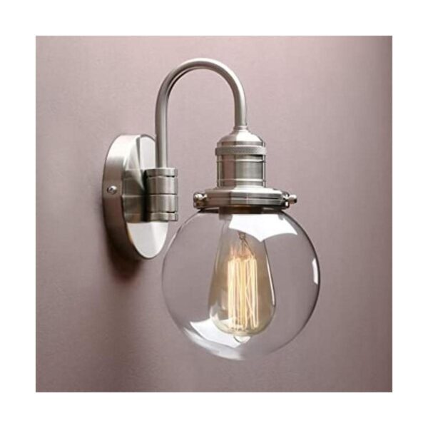 Yosoan Lámpara industrial vintage redonda de cristal_1