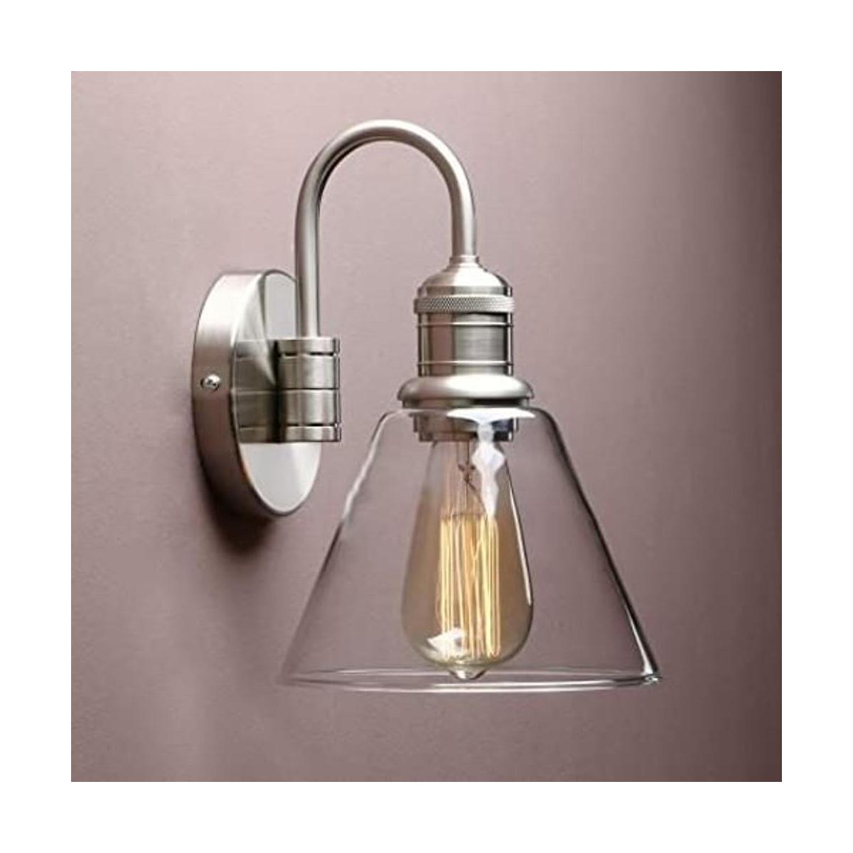 Yosoan Lámpara industrial vintage de 1 luz embudo de