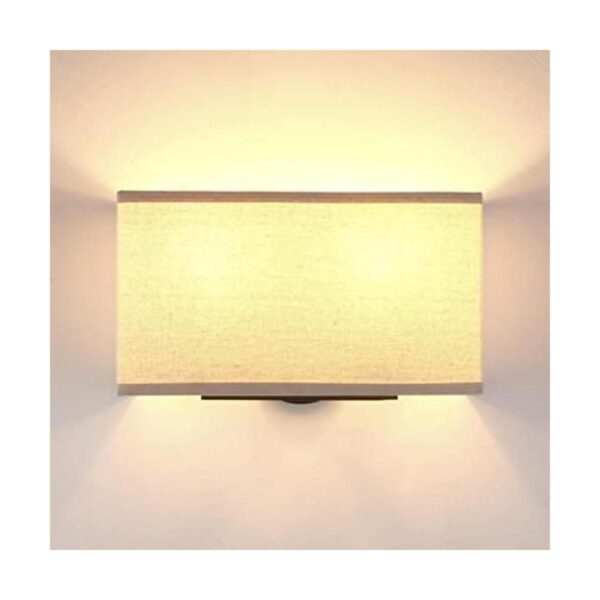 Yosoan Aplique de pared para interiores blanco pantalla_1