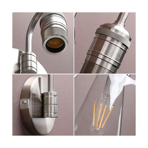 Yosoan Lámpara industrial vintage de 1 luz embudo de_2