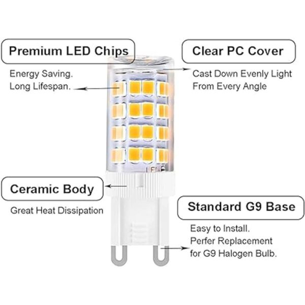 Yosenmi Bombillas LED G9 5 W equivalente a halógeno de_2