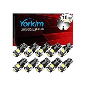 Yorkim 194 bombillas led T10 de 6000 K color blanco_1