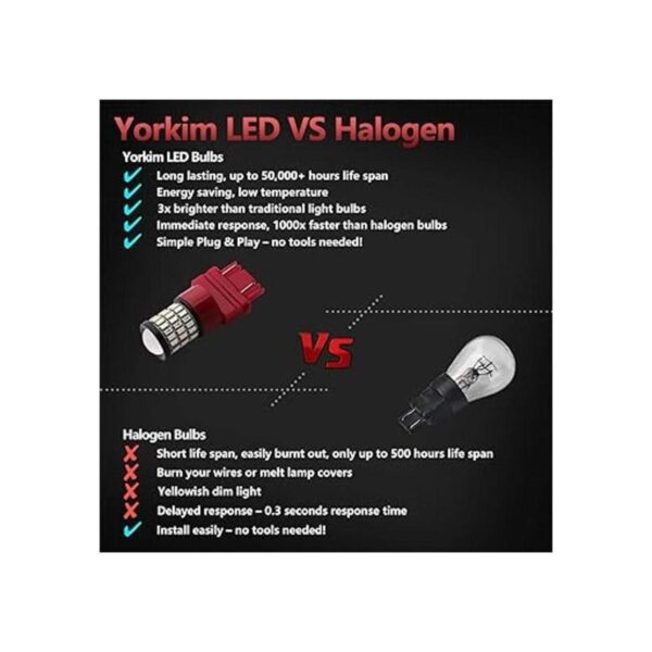 Yorkim 3157 Bombilla LED para luz de reserva 4 unidades_3